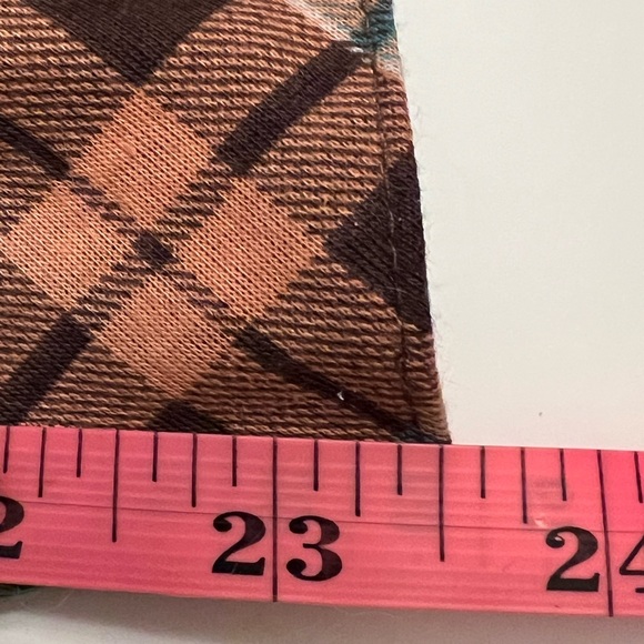 Always Indigo L.A. NWT women’s top blouse Size M Orange and turquoise checkered - Picture 12 of 12